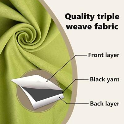 VidaXL Zwart-out gordijnen met ringen 2 pcs groen 260 x 140 cm