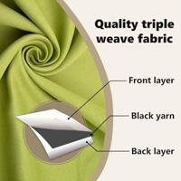 VidaXL Zwart-out gordijnen met ringen 2 pcs groen 260 x 140 cm - thumbnail