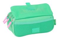 Pennenetui met 3 vakken Benetton Mint Groen 21,5 x 10 x 8 cm - thumbnail