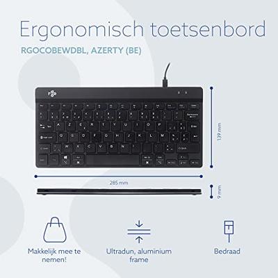 R-Go Compact Break ergonomisch toetsenbord, azerty