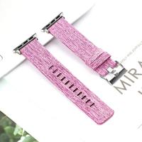 Canvas nylon bandje - Paars - Geschikt voor Apple Watch 44mm / 45mm / 46mm / 49mm - thumbnail