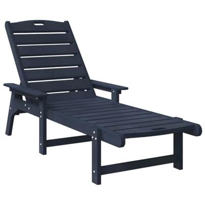 Ligstoel 2 pcs Marineblauw 195,5 x 53 x 98,5 cm Polyetheen