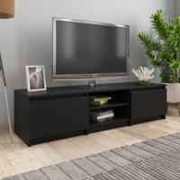 Tv-meubel 140x40x35,5 cm spaanplaat zwart - thumbnail