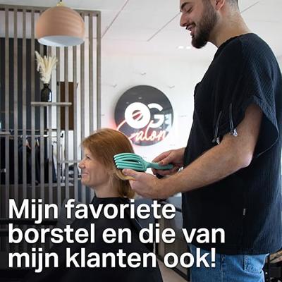 Olivia Garden Fingerbrush Iconic Boar & Nylon Mint