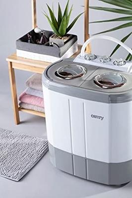 Camry Premium CR 8052 wasmachine Bovenbelading 3 kg Grijs, Wit