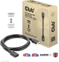club3D CAC-1322 HDMI-kabel HDMI Aansluitkabel HDMI-A-stekker, HDMI-A-bus 1.00 m Zwart - thumbnail