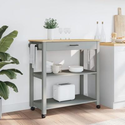 Keukentrolley MONZA 84x40x88,5 cm massief grenenhout