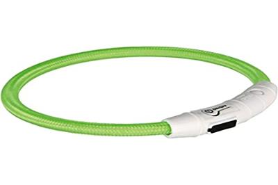 Trixie lichtgevende halsband hond flash usb tpu / nylon groen Trixie lichtgevende halsband hond flash usb tpu / nylon groen