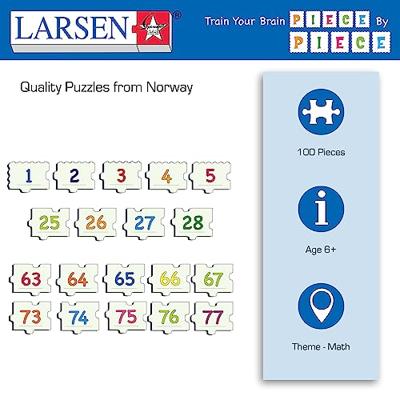 Selecta Larsen legpuzzel leren rekenen getallen 1-100, 100st.