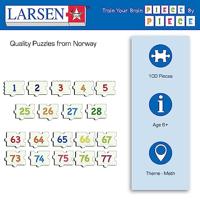 Selecta Larsen legpuzzel leren rekenen getallen 1-100, 100st. - thumbnail