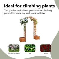 Pergola met plantenbak massief vurenhout - thumbnail