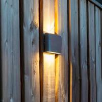 QAZQA Buiten wandlamp donkergrijs 17,5 cm incl. LED IP65 - Batt - thumbnail