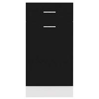 Onderkast met lade 40x46x81,5 cm bewerkt hout zwart - thumbnail