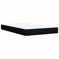 Boxspring met matras stof zwart 140x190 cm - thumbnail