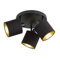 Trio PlafondspotTommy 3-lichts zwart met goud - R80333979 - thumbnail