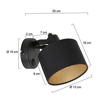 Steinhauer Zwart wandlampjeOrnoir - 3333ZW