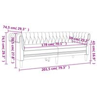 2-delige Loungeset stof bruin - thumbnail