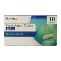 Sanias Paracetamol 120mg 10 Zetpillen - thumbnail