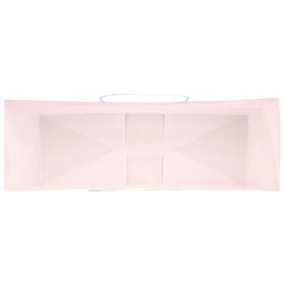 VidaXL Papieren zakken 250 st met hengsels 32x12x42 cm roze