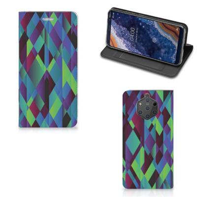 Nokia 9 PureView Stand Case Abstract Green Blue