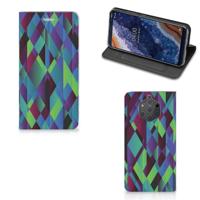 Nokia 9 PureView Stand Case Abstract Green Blue - thumbnail