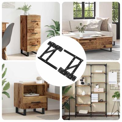 Bed liftmechanisme 12 pcs Zwart 34 x 9.5 x 4 mm IJzer