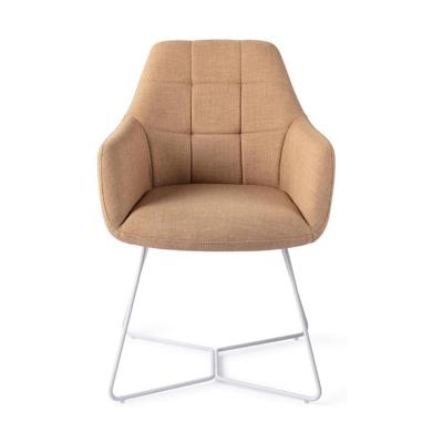 Jesper Home Eetkamerstoel 'Noto' Beehive White, kleur Toasted Toffee