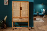 Massief dressoir BAMBOO LOUNGE 140cm mangohout bamboe met Weens weefsel - 39821 - thumbnail