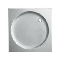 Plieger Douchebak Luxury Kunststof Acryl Vierkant Met Ronde Inzet 90x90x18.5 cm Wit - thumbnail