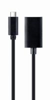 Gembird USB-adapterkabel type C naar DISPLAYPORT 4K, 15 cm, zwart - thumbnail