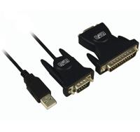 Sweex USB naar seriële kabel, zwart, adapter voor kabel (zwart) - thumbnail