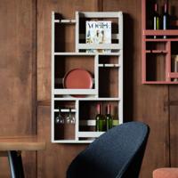 Dutchbone Wijnrek 'Myron' 120 x 80cm, kleur Beige - thumbnail