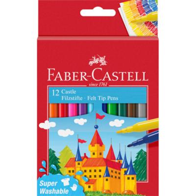 Faber Castell FC-554201 Viltstift 12 Stuks Uitwasbaar Karton Etui Faber Castell FC-554201 Viltstift 12 Stuks Uitwasbaar Karton Etui