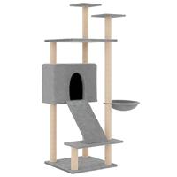 VidaXL Kattenmeubel met sisal krabpalen 153 cm lichtgrijs - thumbnail