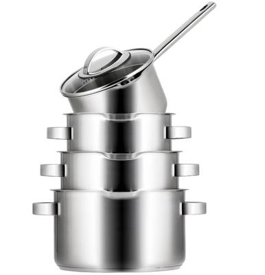 Sola Pannenset Pearl - RVS - Kookpan ø 16, 18, 20 cm & Steelpan ø 16 cm - Inductie geschikt - 4 Delig