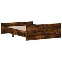 Bedframe met hoofd- en voeteneinde gerookt eiken 140x190 cm - thumbnail