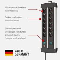 Brennenstuhl Premium-Duo 1391000912 stekkerdoos 12-voudig met beveiliging 3m zl/zw - thumbnail