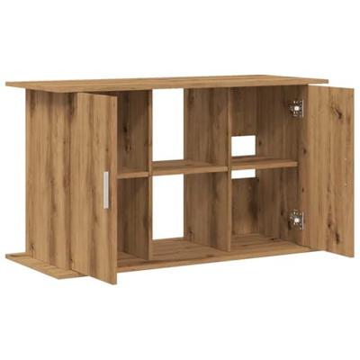 VidaXL Aquariumstandaard artisan eikenhout 101x41x58 cm bewerkt hout VidaXL Aquariumstandaard artisan eikenhout 101x41x58 cm bewerkt hout