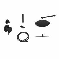 Regendoucheset Best Design Gless Nero M300 RVS Mat Zwart - thumbnail