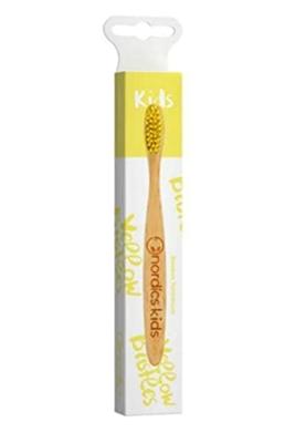 Nordics Tandenborstel kids bamboe geel 1 Stuks Nordics Tandenborstel kids bamboe geel 1 Stuks