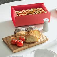 Alessi Broodtrommel met snijplank Mattina - Rood - BG03 R - door Big-Game - thumbnail
