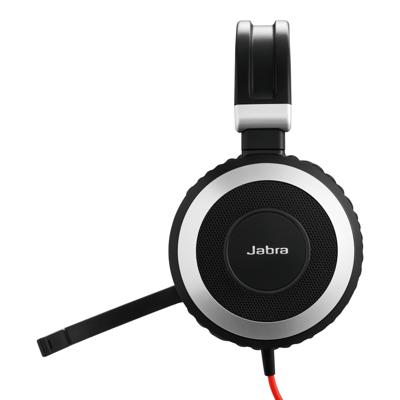 Jabra Evolve 80 MS Wired Stereo Over-Ear Headset – Microsoft Optimised Headphones With Active Noise Cancellation – USB and 3.5 mm Jack Connections – Black