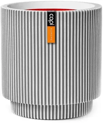 Capi nature groove nl cilinder bloempot 44x46 cm ivoor