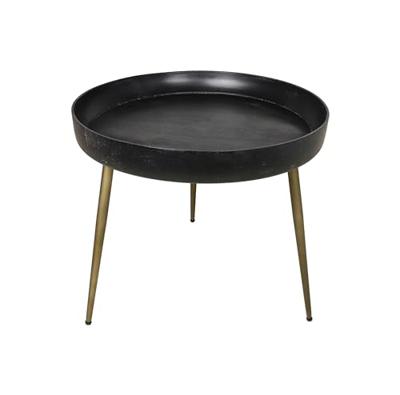 HSM Collection bijzettafel Ventura - zwart/goud - 52x60 cm