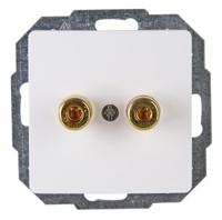 Kopp HK05 luidsprekercontactdoos wit glanzend - thumbnail