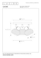 Lucide LUCAS Plafondspot - Mat Goud | Messing - thumbnail