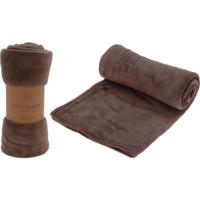 Fleece deken 125x150cm taupe - thumbnail