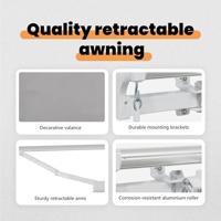 VidaXL Inklapbaar zonnescherm lichtgrijs 400 × 300 cm - thumbnail