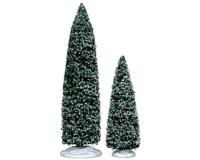 Lemax snowy juniper tree, large & medium s/2 boom 2013 - thumbnail