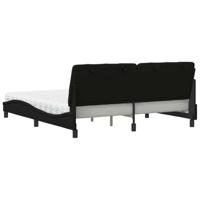 Bed met matras stof zwart 180x200 cm - thumbnail